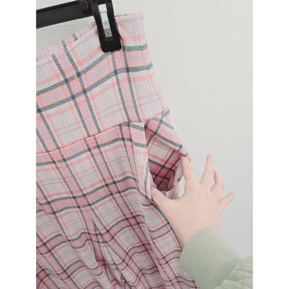 Cabi Playdate Pink Purple Plaid Crop Jacket Wide Leg Pants Outfit Set Size M - Picture 5 of 14